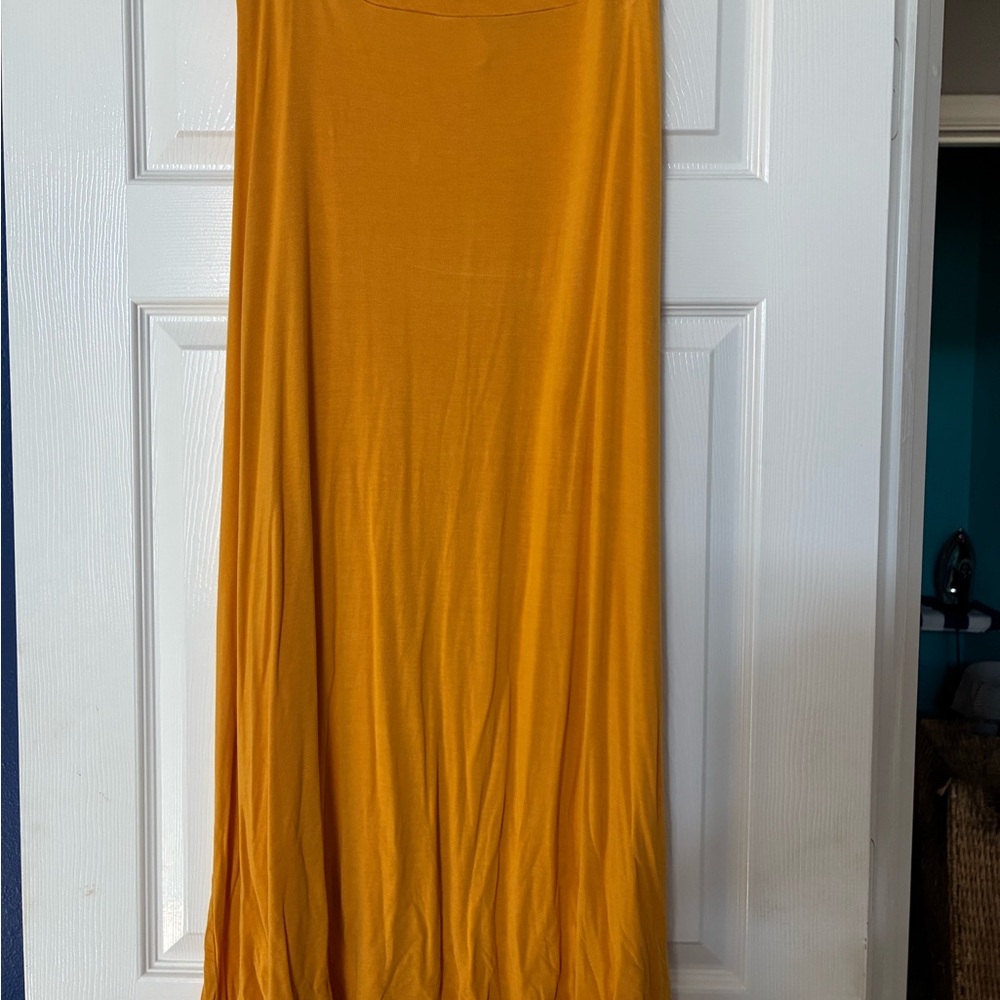 Chic Mustard Maxi Skirt